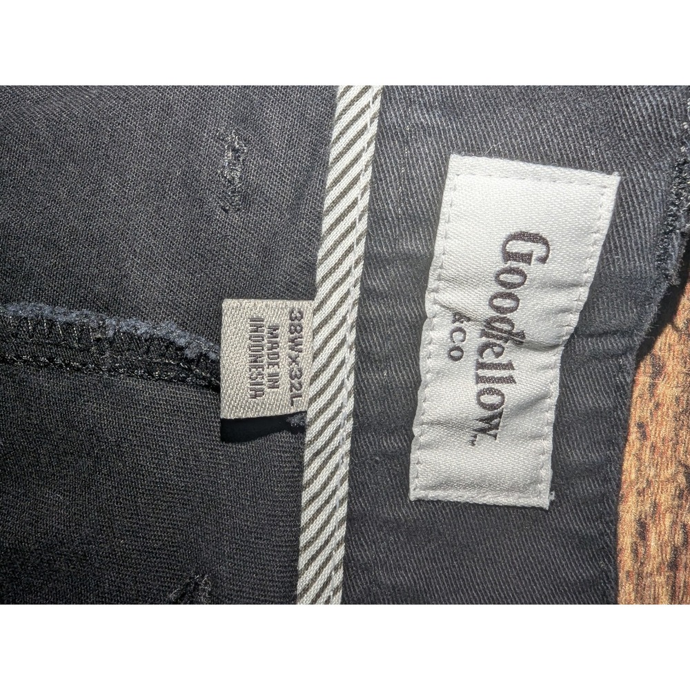 Goodfellow‎ & Co Hennepin Chino Pants Men 38x32 Black Very Good Straight Fit - Picture 5 of 10